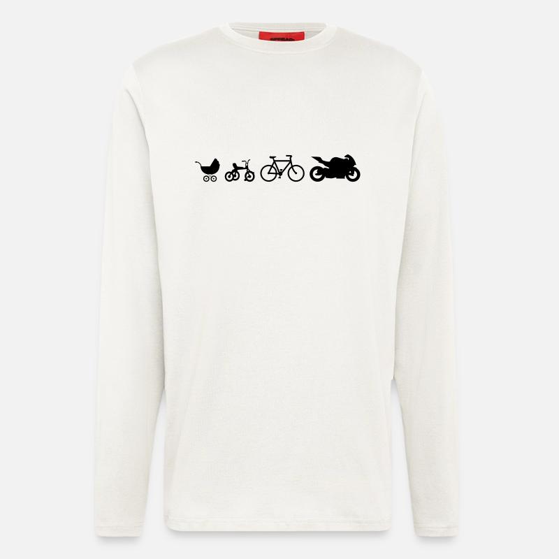 Baby to Biker Evolution - Langarmshirt - made by SPREAD  - OFF WHITE