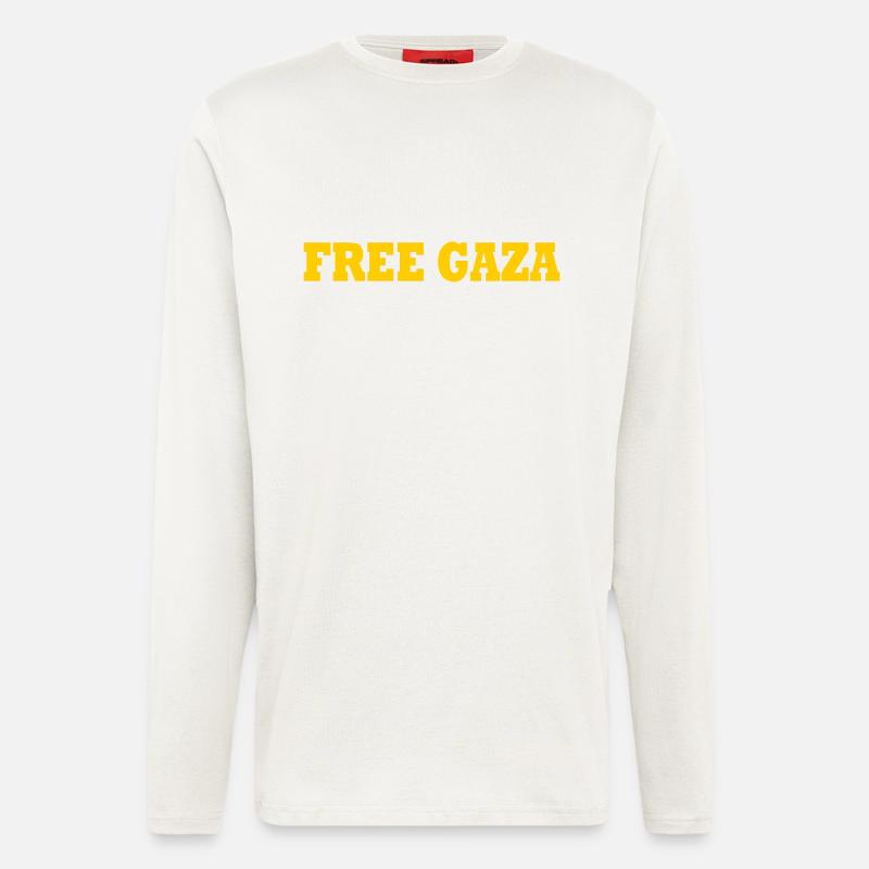 Free palestine - Langarmshirt - made by SPREAD  - OFF WHITE
