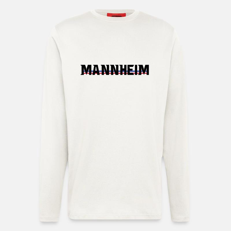 Mannheim-blau-weiss-rot - Langarmshirt - made by SPREAD  - OFF WHITE
