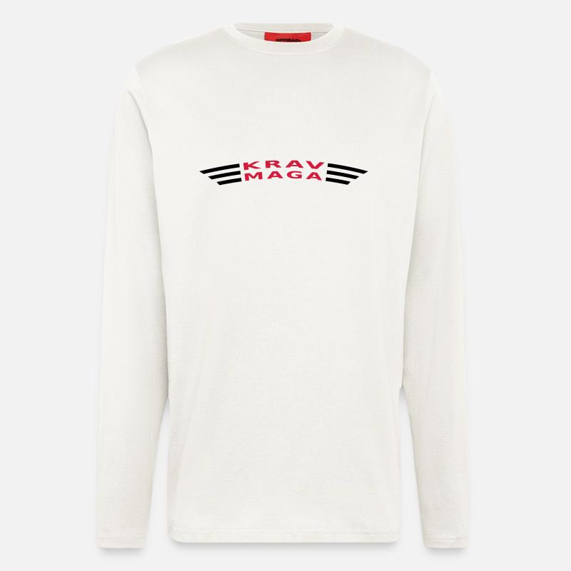 KRAV MAGA curved - Langarmshirt - made by SPREAD  - OFF WHITE
