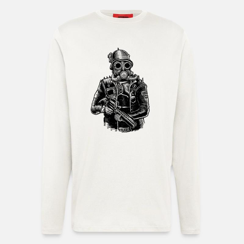 Steampunk Soldier - Langarmshirt - made by SPREAD  - OFF WHITE