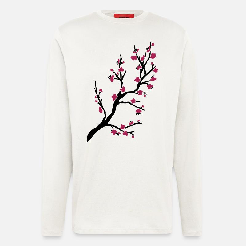 Kirschzweig - Langarmshirt - made by SPREAD  - OFF WHITE
