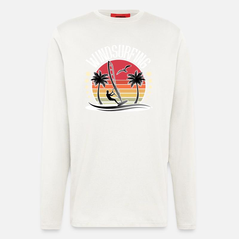 Windsurfing Windsurfer Windsurf - Longsleeve - made by SPREAD  - OFF WHITE