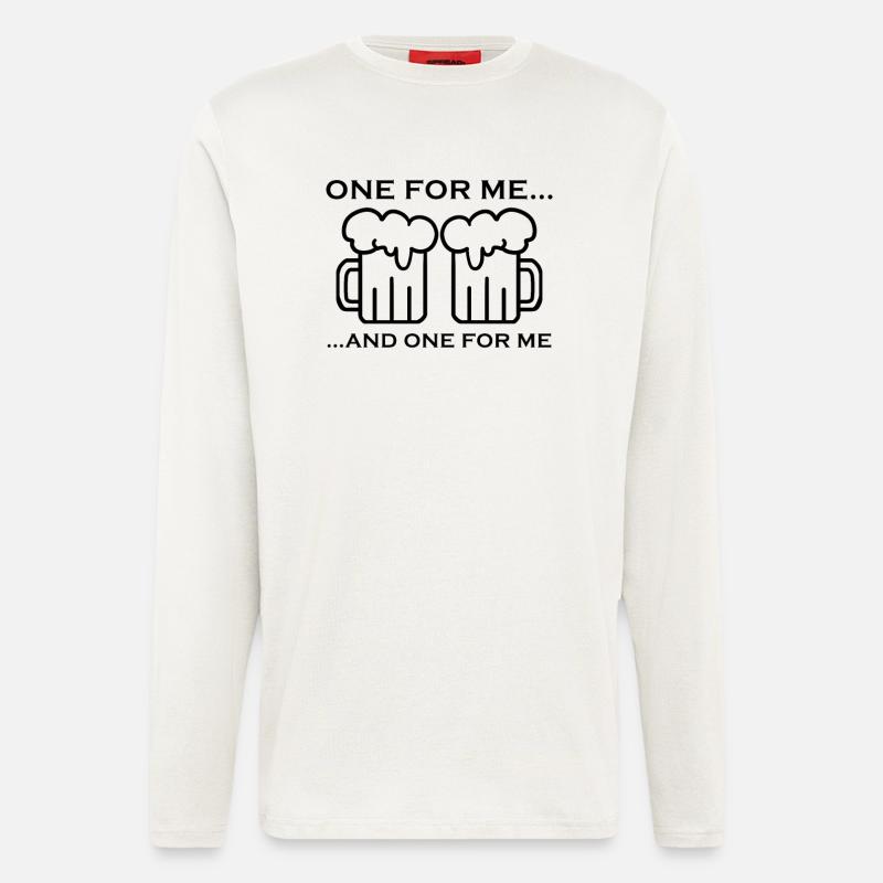 Bier Bierkrug Geschenk - Langarmshirt - made by SPREAD  - OFF WHITE