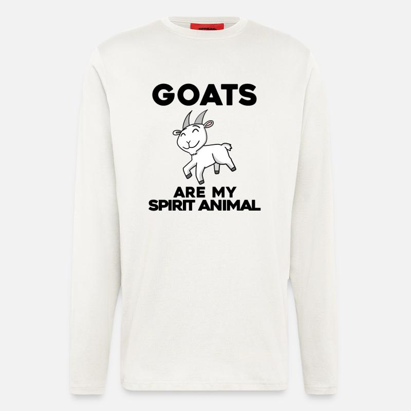 Ziege Ziegenbock Bock - Langarmshirt - made by SPREAD  - OFF WHITE