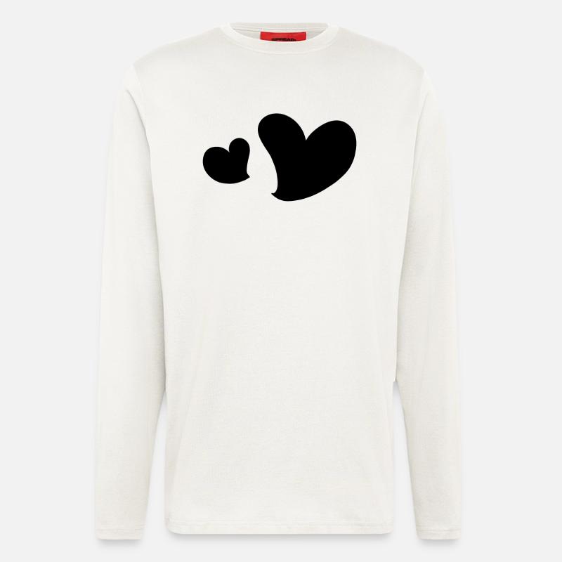 Herz Herze - Langarmshirt - made by SPREAD - OFF WHITE