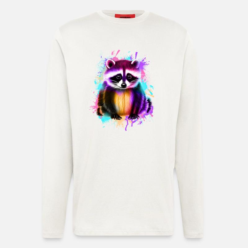 Waschbär - Langarmshirt - made by SPREAD  - OFF WHITE