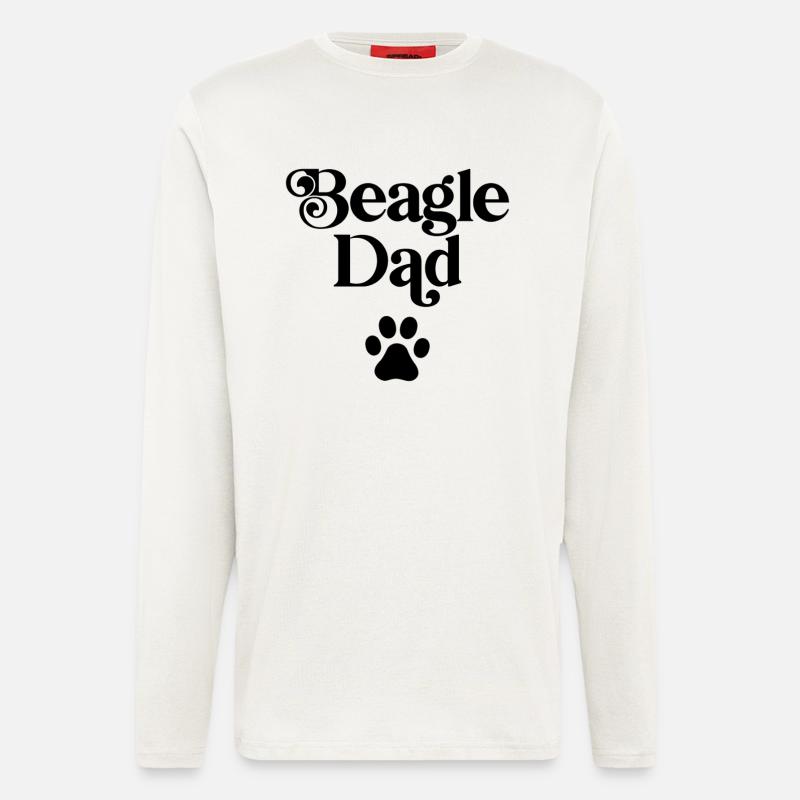 Beagle Vater - Langarmshirt - made by SPREAD  - OFF WHITE