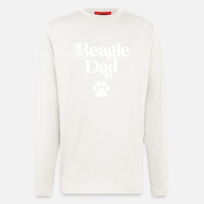 Beagle Vater - Langarmshirt - made by SPREAD  - OFF WHITE
