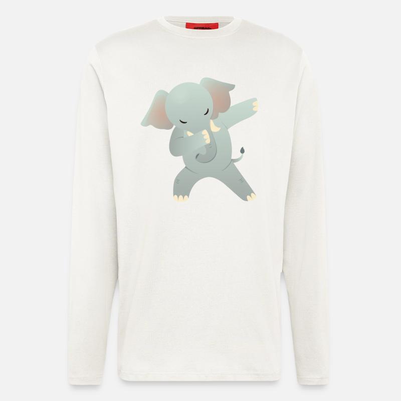 Elephant Dab Dance - Cool Gift - Longsleeve - made by SPREAD  - OFF WHITE