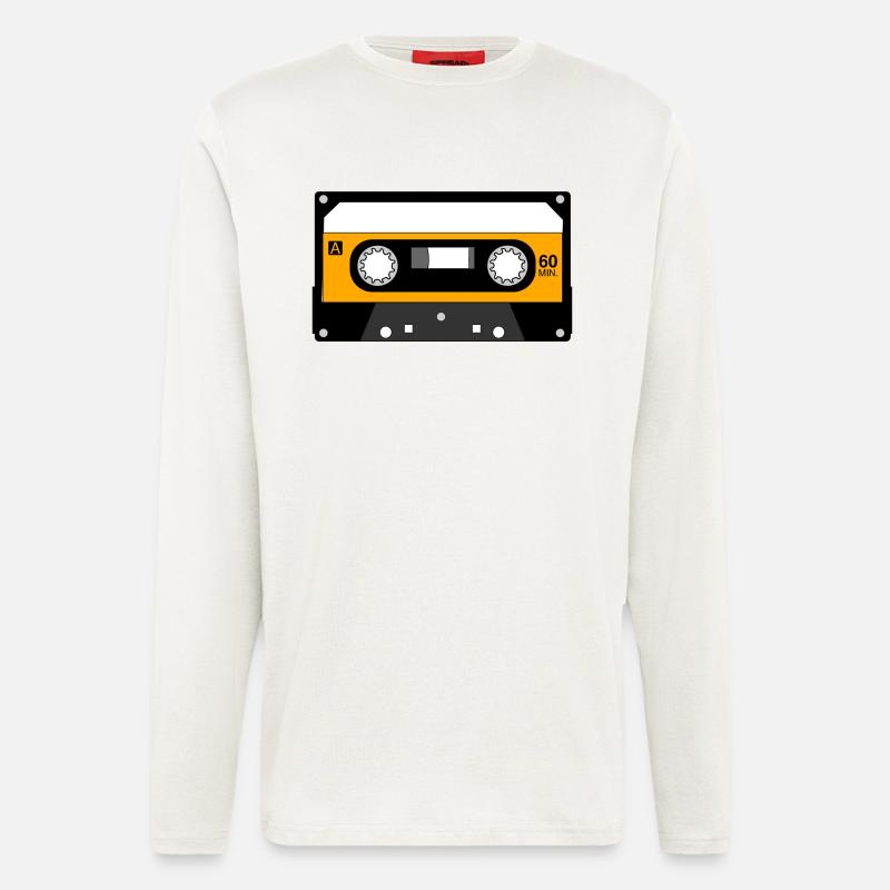 Music cassette design gift - Longsleeve - made by SPREAD  - OFF WHITE