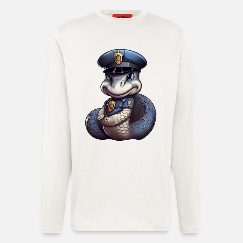 Polizei Schlange - Langarmshirt - made by SPREAD  - OFF WHITE