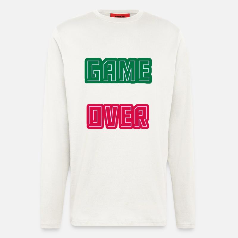 Game Over, Abschluss Level Freigeschaltet - Langarmshirt - made by SPREAD  - OFF WHITE
