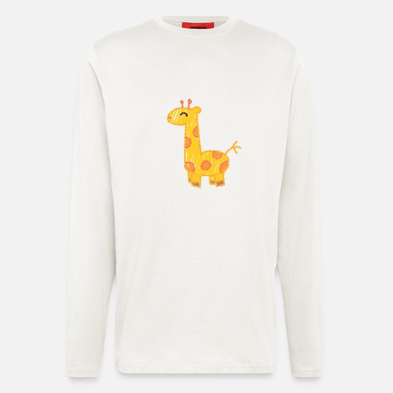 Die Elegante Giraffe - Langarmshirt - made by SPREAD  - OFF WHITE