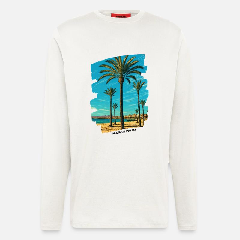 Playa de Palma - Mallorca - Langarmshirt - made by SPREAD  - OFF WHITE
