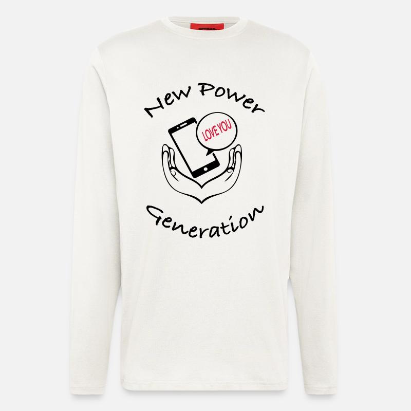 New Power Generation Love Message Design - Langarmshirt - made by SPREAD  - OFF WHITE