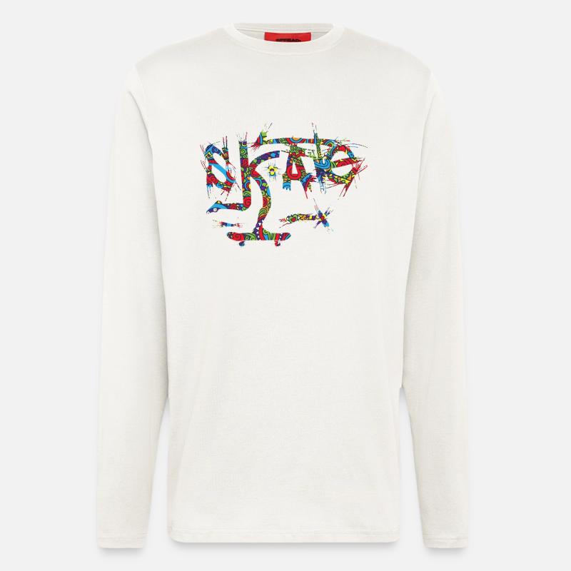 Schlittschuh - Langarmshirt - made by SPREAD  - OFF WHITE