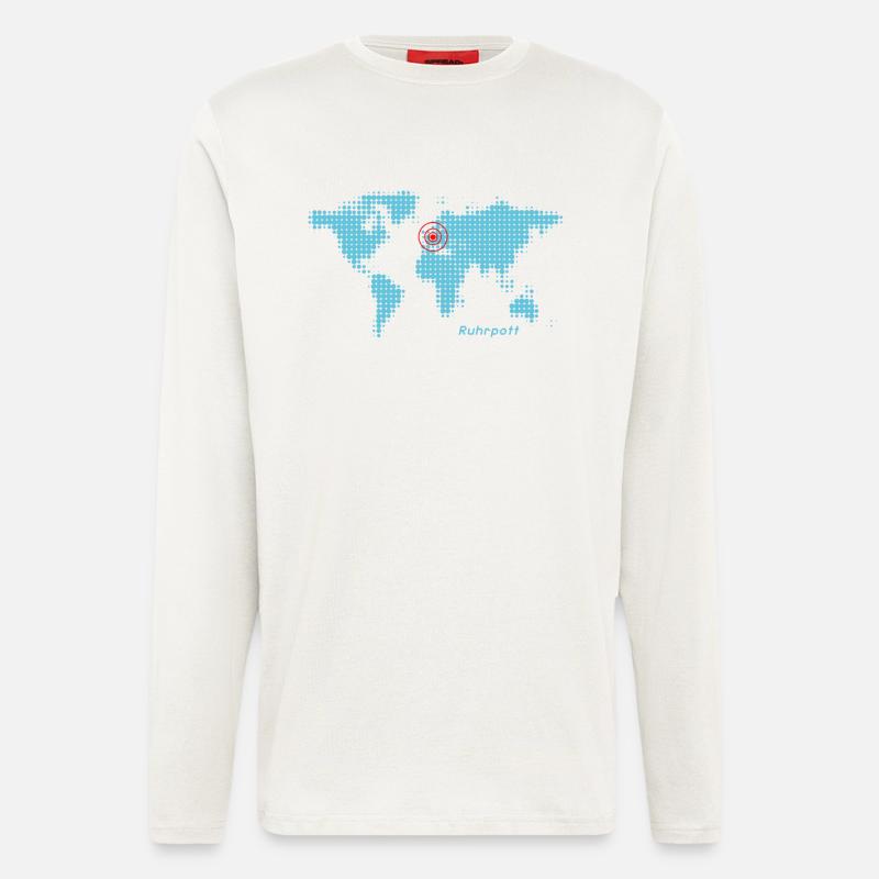 ruhrpott world map - Longsleeve - made by SPREAD  - OFF WHITE