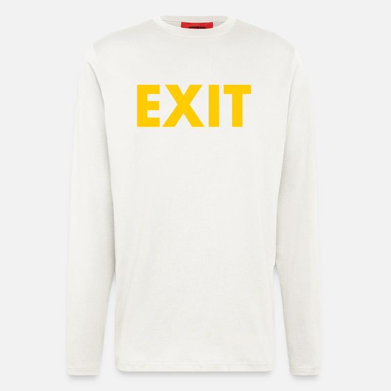 Exit - Manches longues bio décontracté fabriqué en UE - OFF WHITE