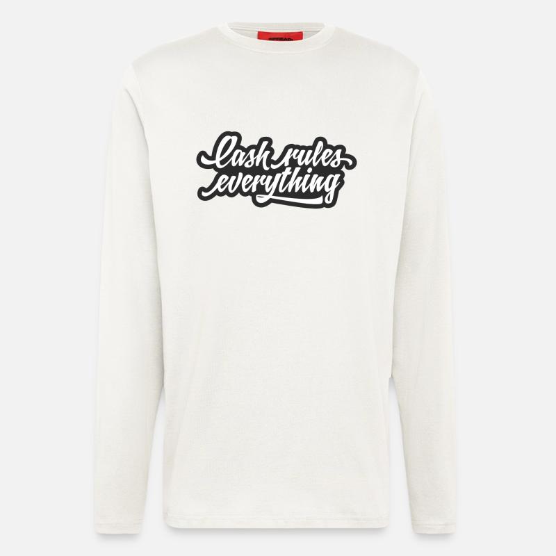 Cash rules everything - Langarmshirt - made by SPREAD  - OFF WHITE