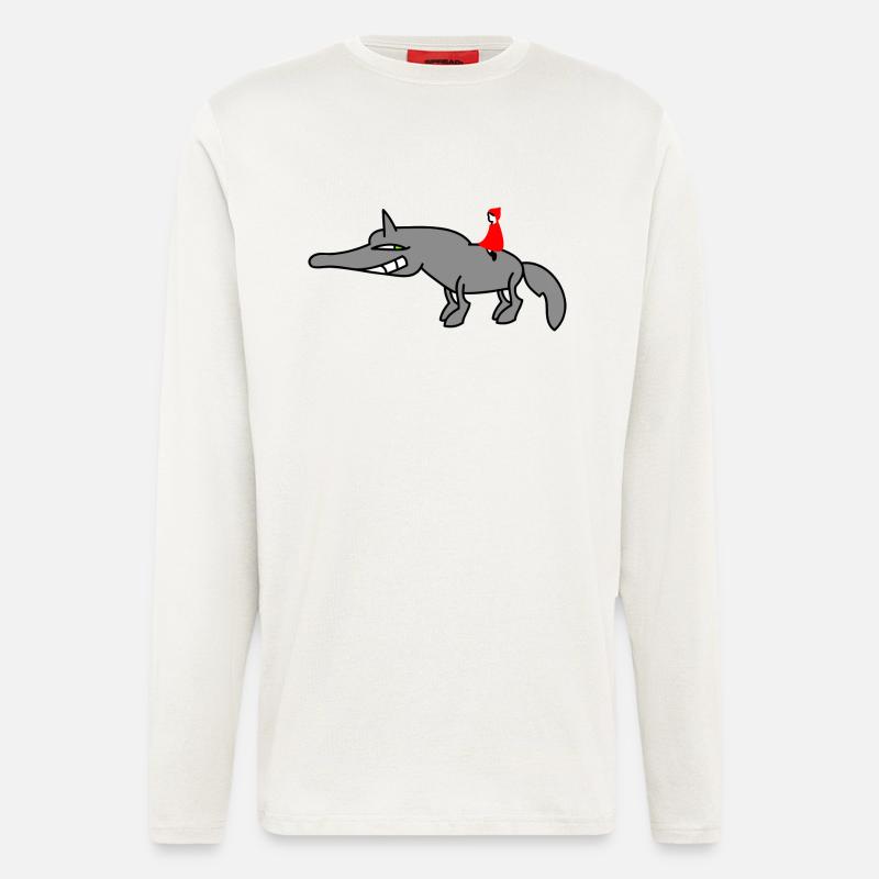 Wolf mit Rotkäppchen - Langarmshirt - made by SPREAD  - OFF WHITE