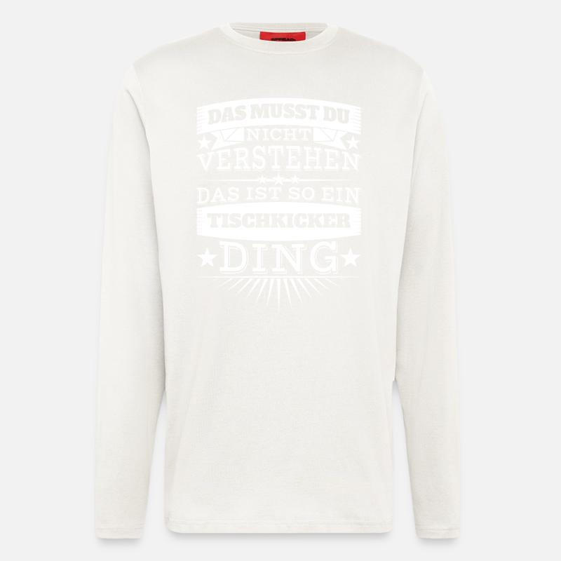 Tischkicker Ding - Langarmshirt - made by SPREAD  - OFF WHITE