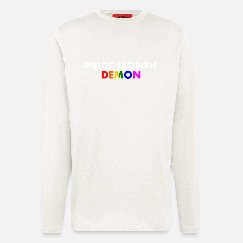 pride month demon - Langarmshirt - made by SPREAD - OFF WHITE