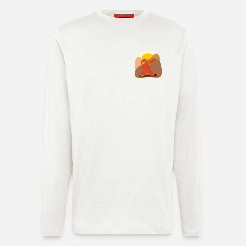 Faultiere Dabbing - Langarmshirt - made by SPREAD  - OFF WHITE