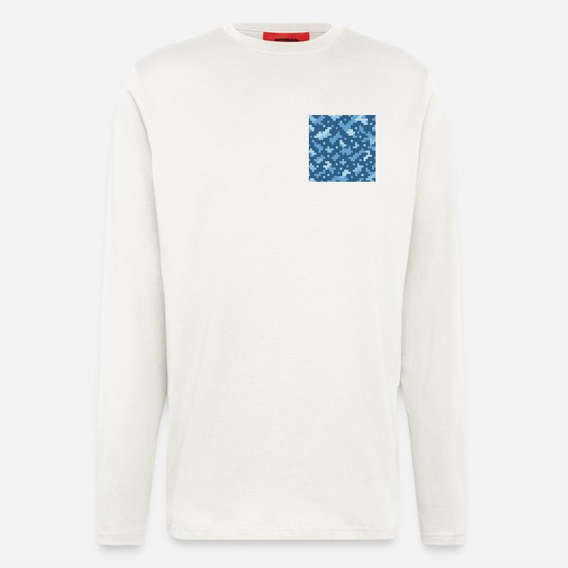 Blue pixel pattern - Longsleeve - made by SPREAD  - OFF WHITE