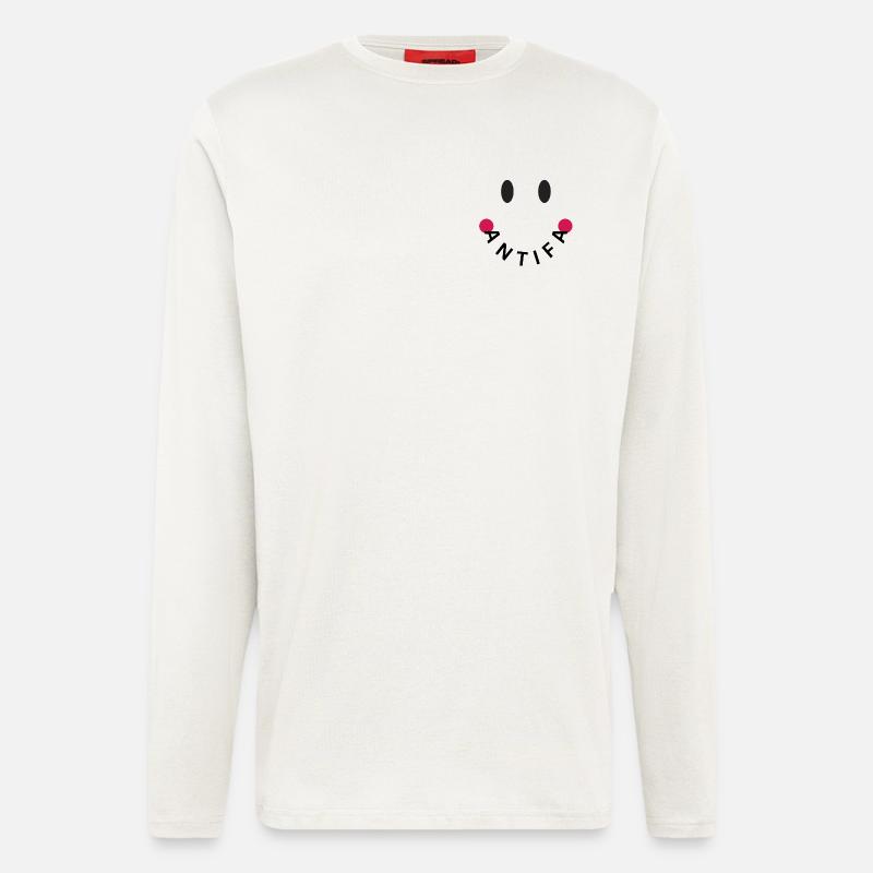 Friendly Antifa Original - Langarmshirt - made by SPREAD  - OFF WHITE