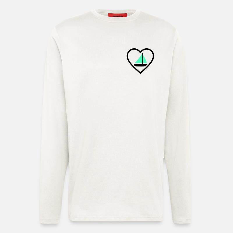 Cuore Vela – Passione Navigazione - Longsleeve - made by SPREAD  - OFF WHITE