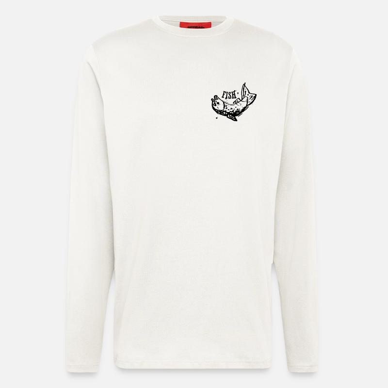 Fisch - Langarmshirt - made by SPREAD - OFF WHITE