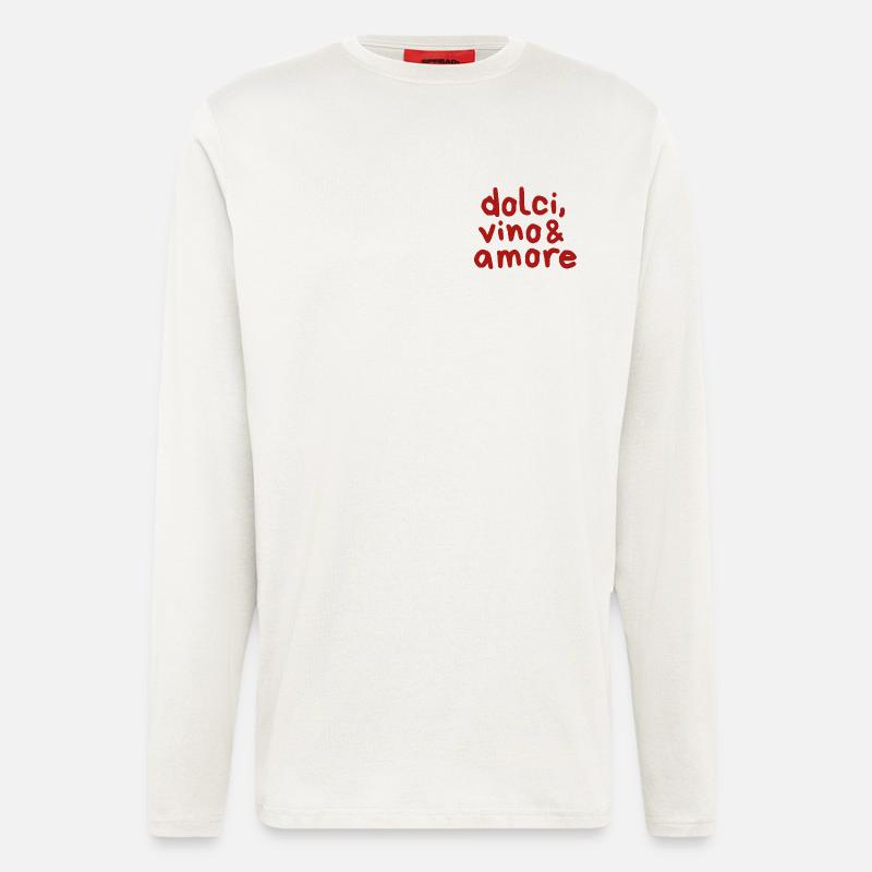 Dolci Vino Amore - Langarmshirt - made by SPREAD - OFF WHITE