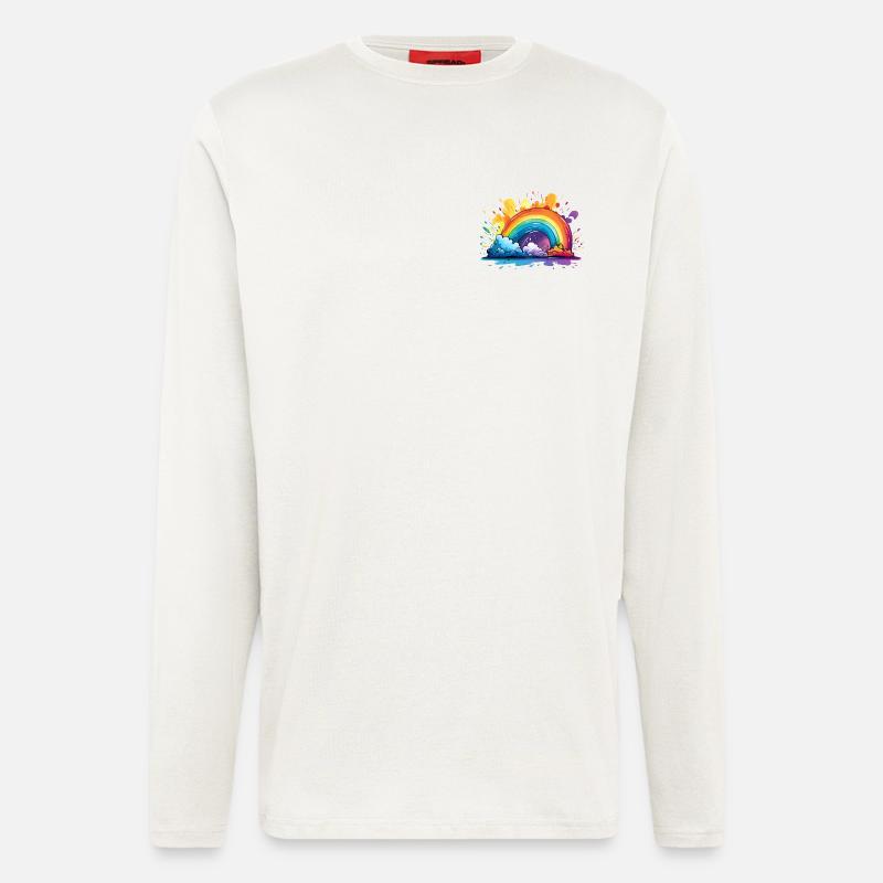 Dein Regenbogen - Langarmshirt - made by SPREAD  - OFF WHITE