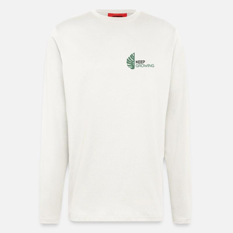Monstera - Continue de grandir - Manches longues bio décontracté fabriqué en UE - OFF WHITE