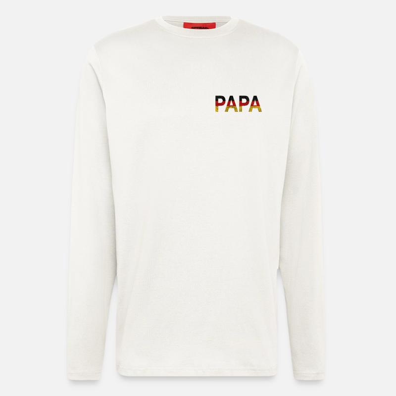 Dad in Flag Texture German - Longsleeve - made by SPREAD - OFF WHITE