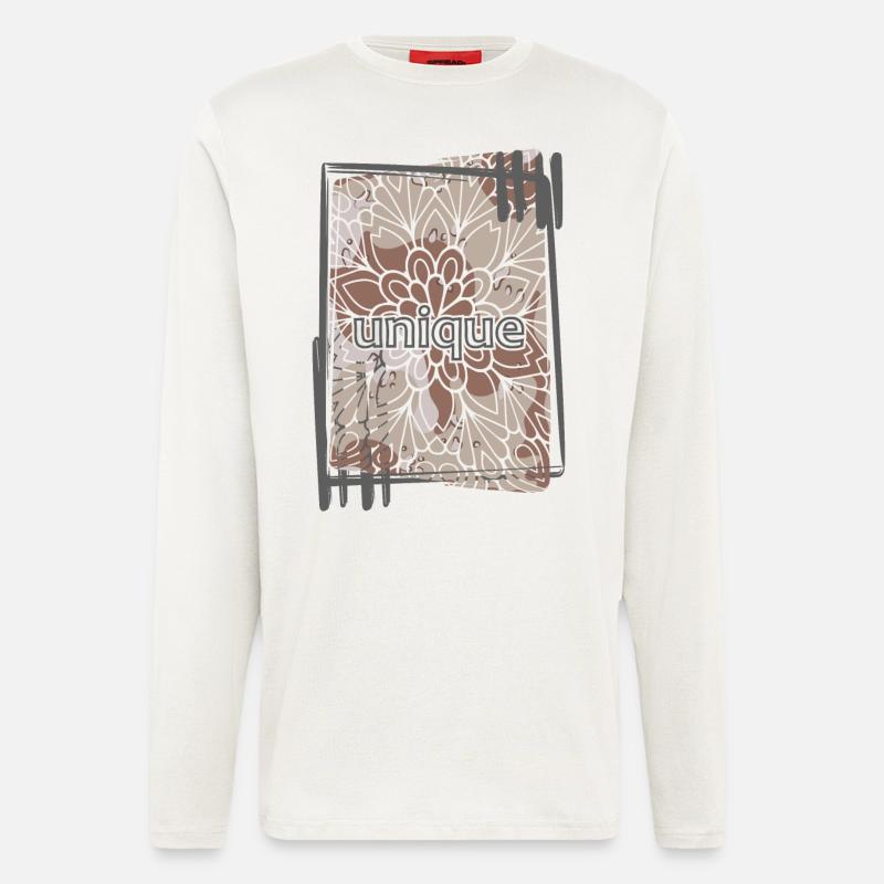 Unique Brown Camouflage Mandala - Longsleeve - made by SPREAD  - OFF WHITE