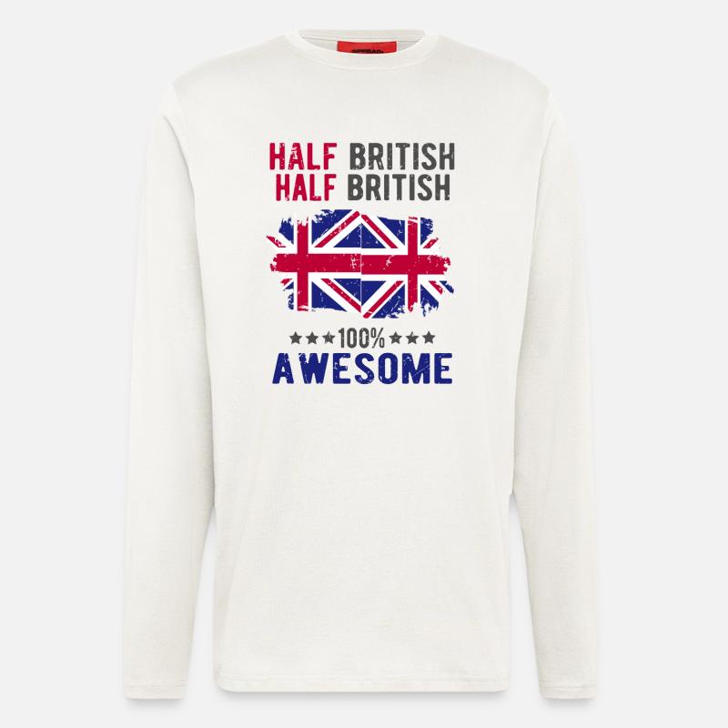 Half British Half British - Longsleeve - made by SPREAD  - OFF WHITE
