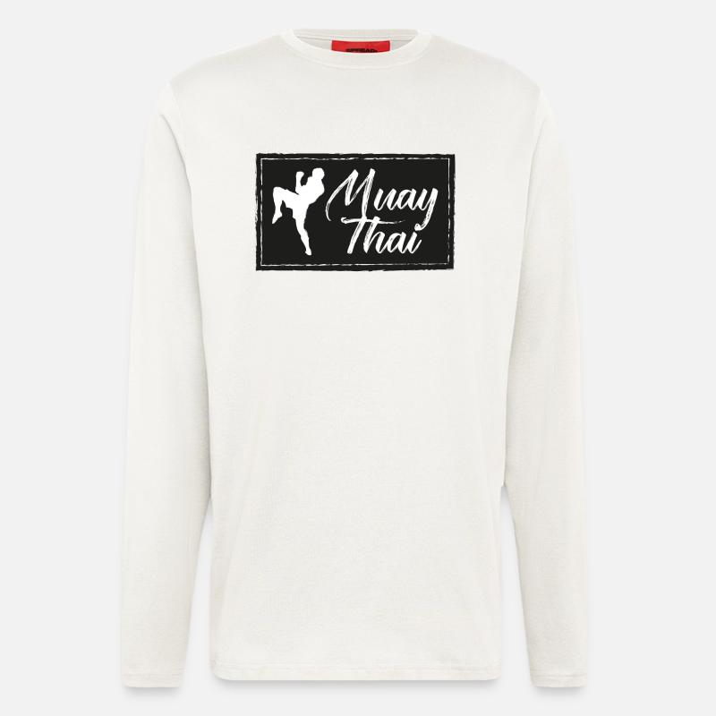 Muay Thai Patch - Langarmshirt - made by SPREAD  - OFF WHITE