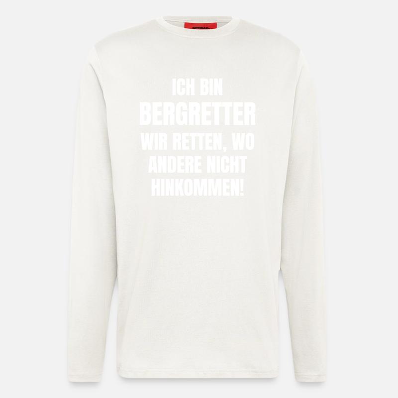 Ich bin Bergretter. - Langarmshirt - made by SPREAD - OFF WHITE
