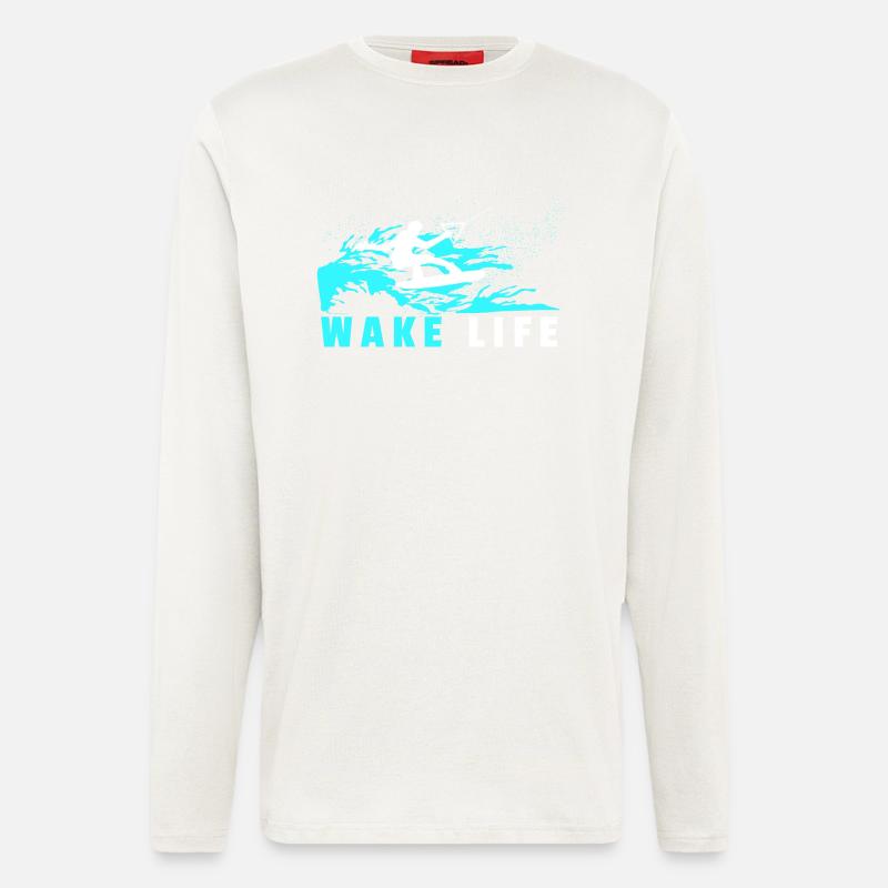 Wakeboarder gift wakeboard waterskiing - Longsleeve - made by SPREAD - OFF WHITE