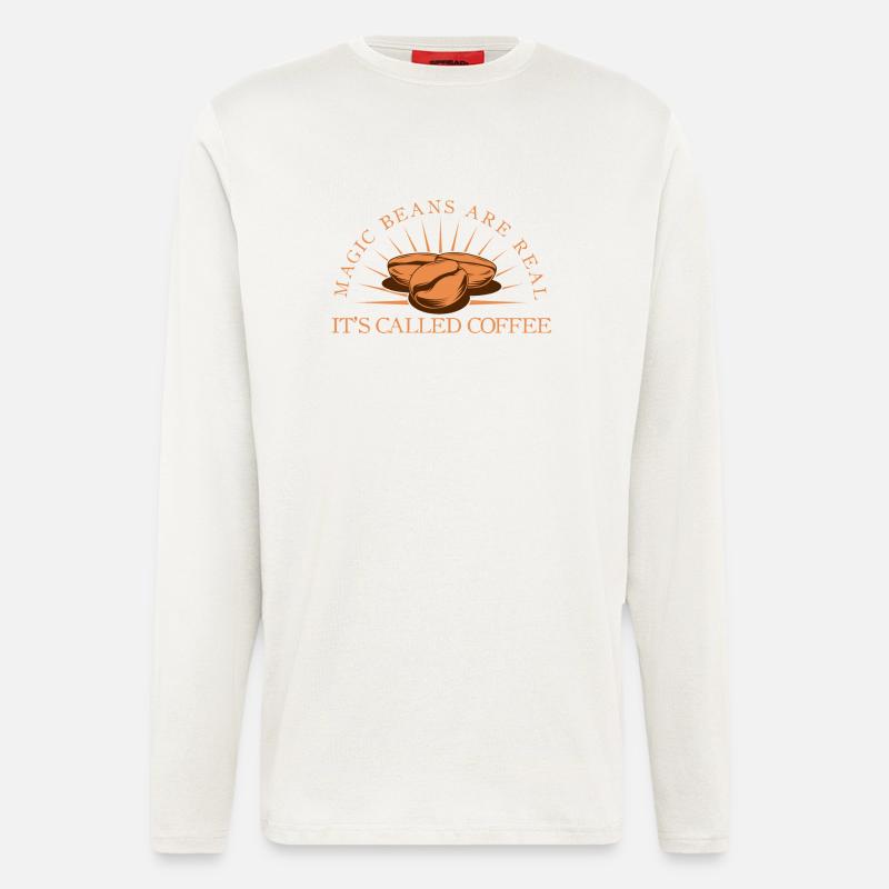 Magic Beans Coffee - Langarmshirt - made by SPREAD  - OFF WHITE