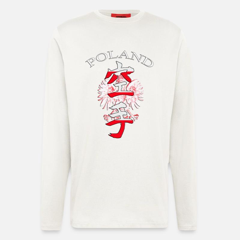 Poland Eagle Symbol Cultural Statement Design - Langarmshirt - made by SPREAD  - OFF WHITE