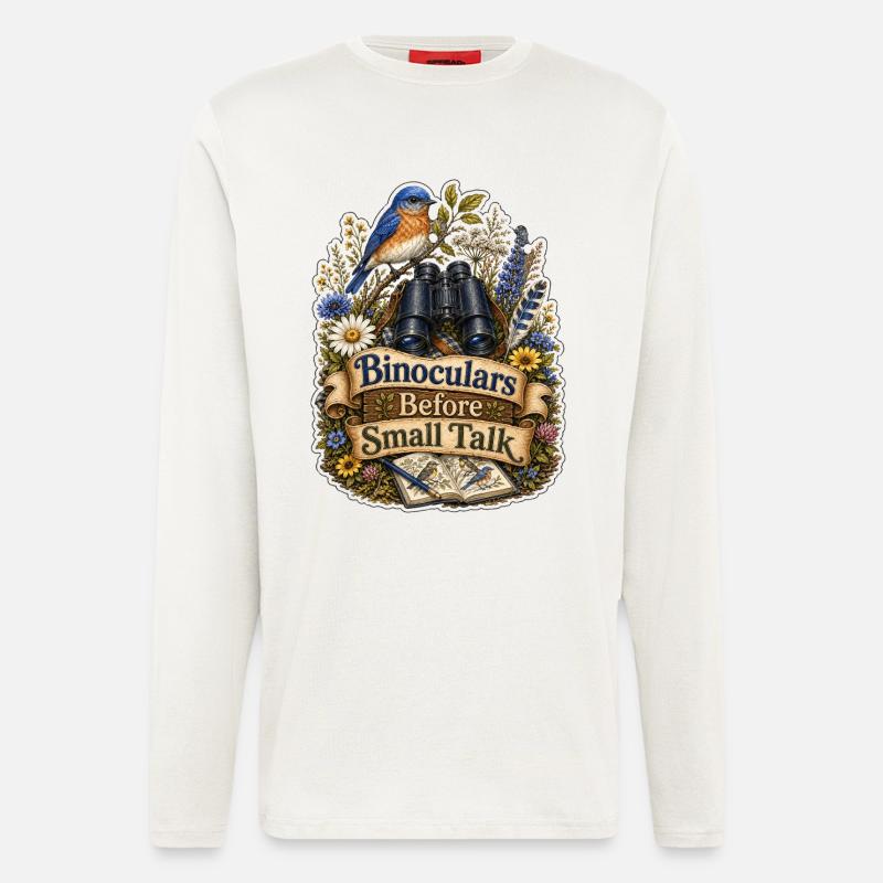 Binoculars Before Small Talk Wolken - Langarmshirt - made by SPREAD - OFF WHITE