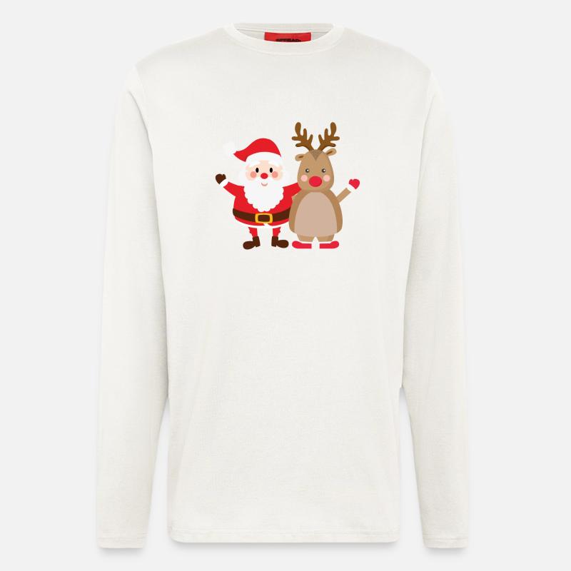rudolph santa - Langarmshirt - made by SPREAD - OFF WHITE