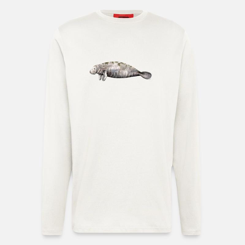 Manati - Manatee - Lamantin - Langarmshirt - made by SPREAD  - OFF WHITE