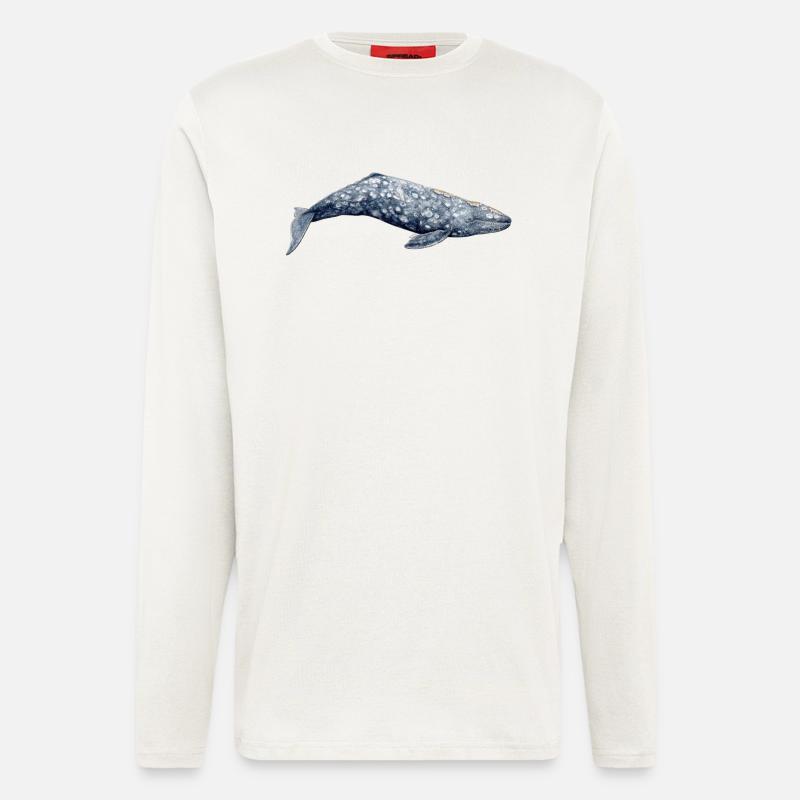 Grauwal - Grauwal - Baleine grise - Langarmshirt - made by SPREAD  - OFF WHITE