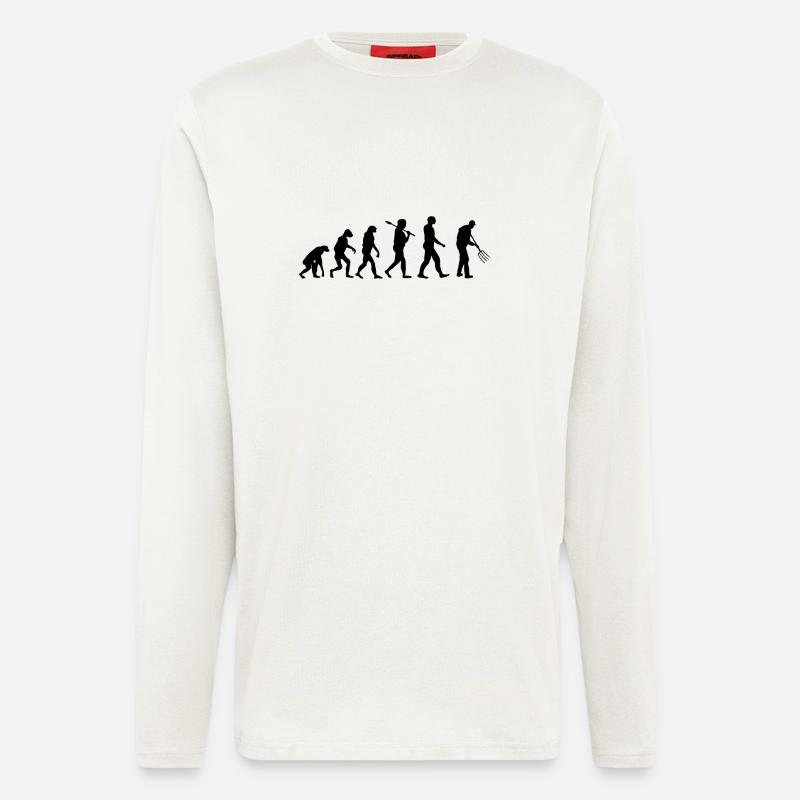 Farmer pitchfork evolution - Longsleeve - made by SPREAD  - OFF WHITE