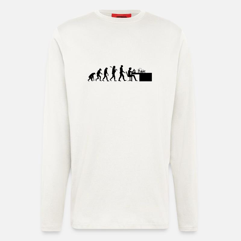 Chemistry Evolution Chemist Gift - Longsleeve - made by SPREAD  - OFF WHITE