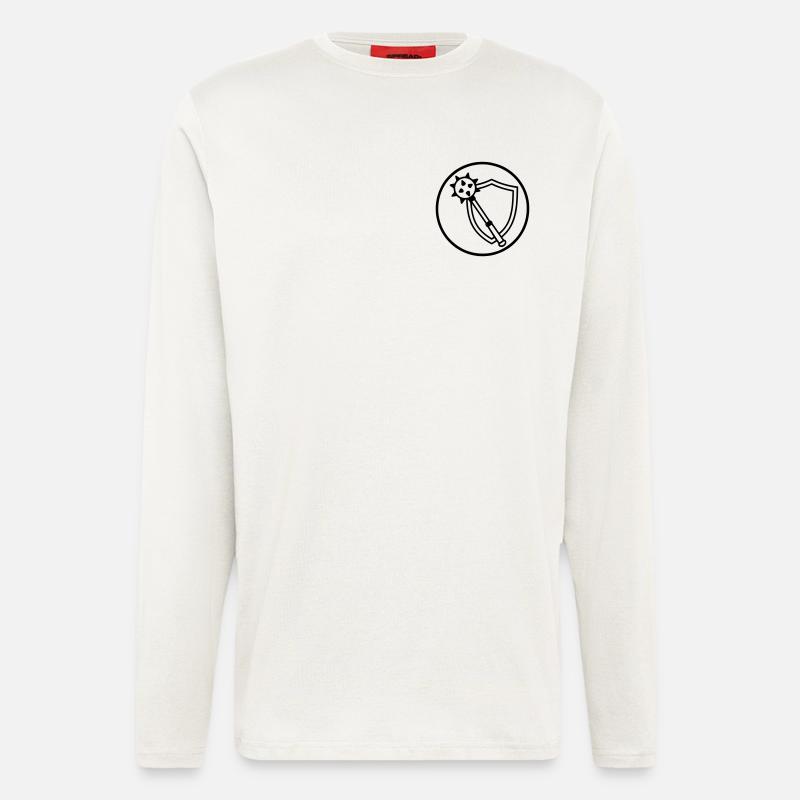 Streitkolben und Schild - Langarmshirt - made by SPREAD  - OFF WHITE